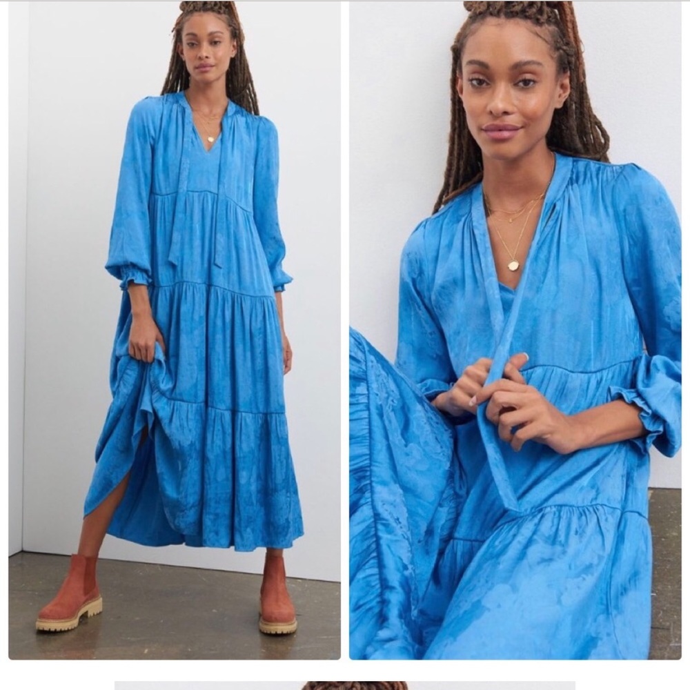 ISO Anthropologie maeve tiered maxi blue size small!
